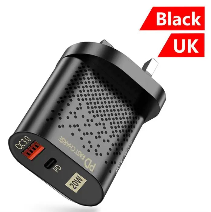 Eonline EU/US Plug PD USB Charger 20W 3A Quik Charge 3.0 Mobile