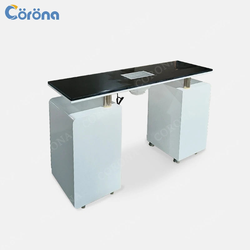 Table de Manucure Professionnelle Luxe – Design Élégant avec Rangement Intégré