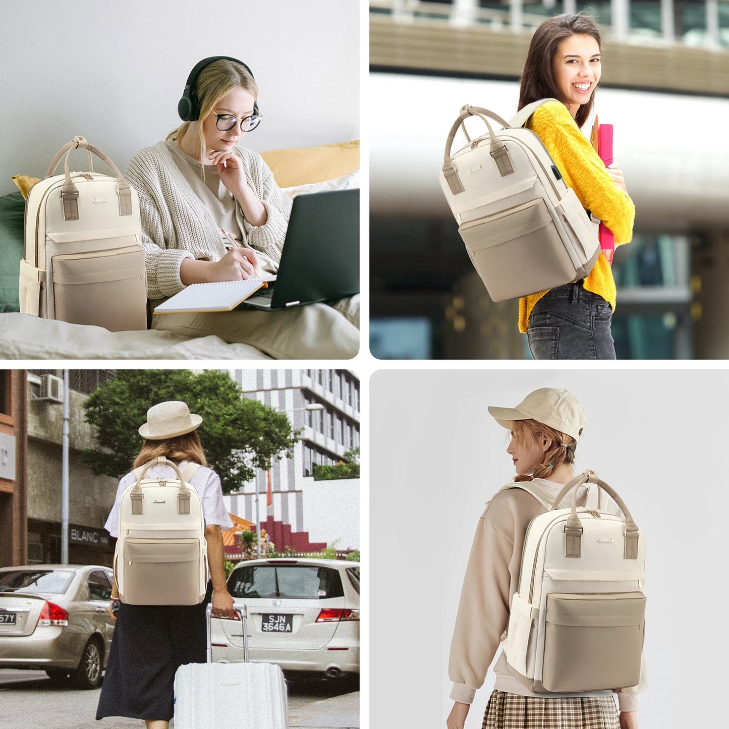 Sac à dos femme LOVEVOOK 15.6"/17" élégant et pratique