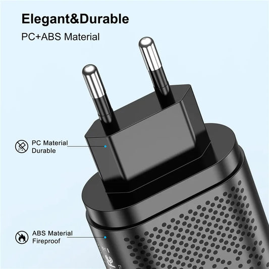 Eonline EU/US Plug PD USB Charger 20W 3A Quik Charge 3.0 Mobile