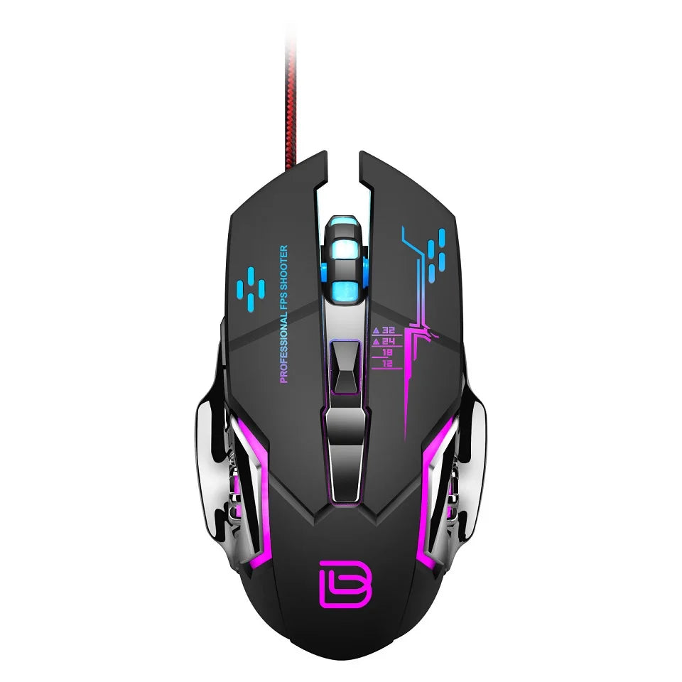Souris Gaming RGB Filaire Haute Précision – Design Ergonomique