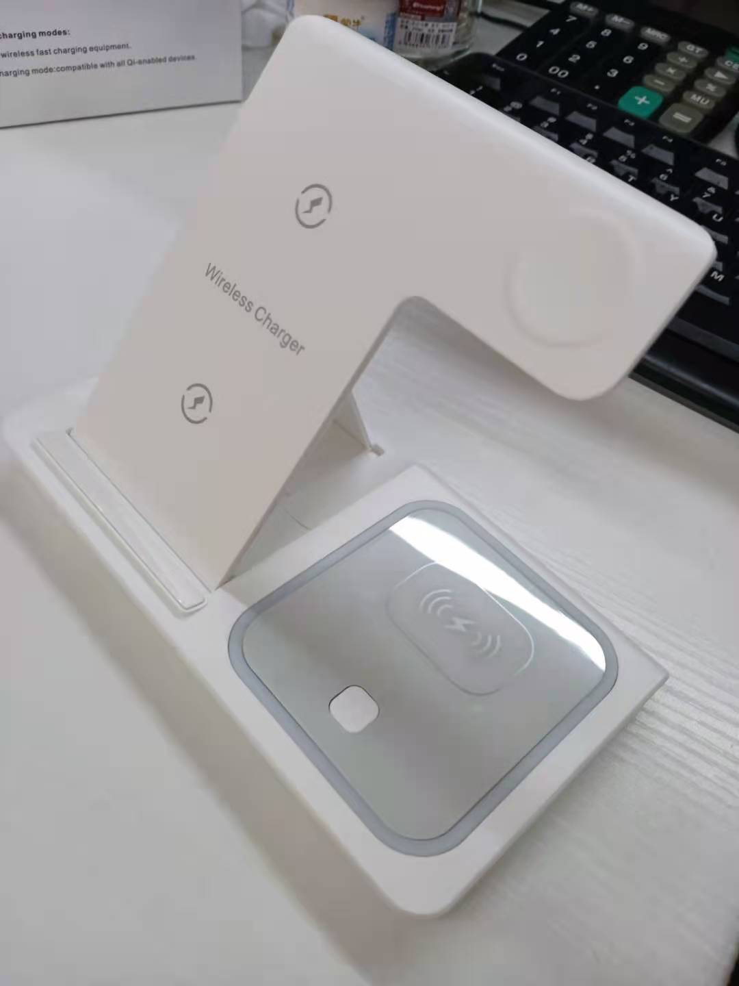 station de recharge Foldable 3 in 1 Wireless Charger - Chargeur Sans Fil 15W