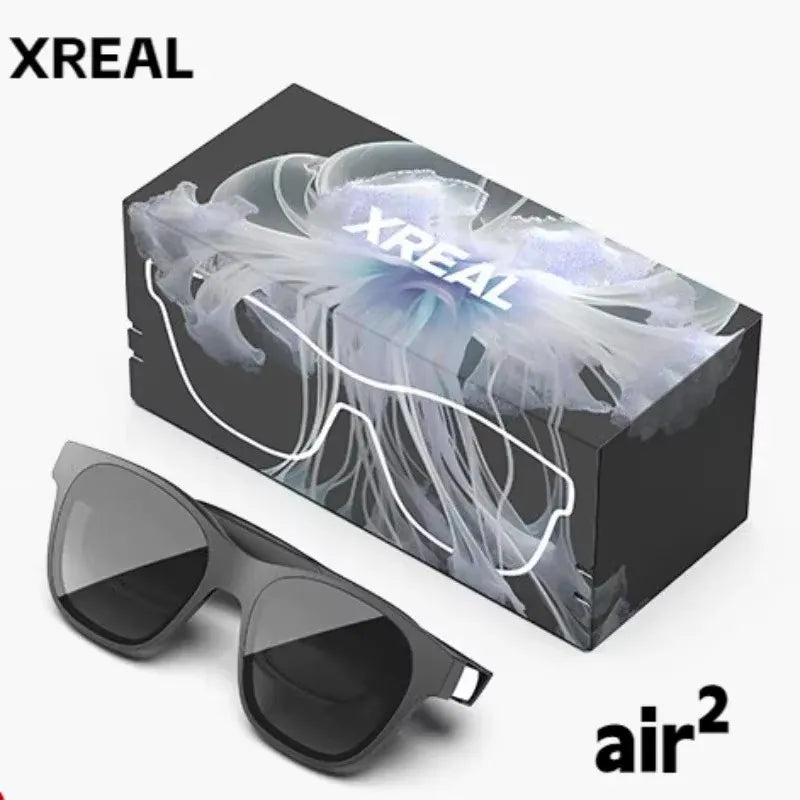 XREAL Air 2 Smart AR Glasses, Nreal Air2, Up to 330" Wearable Display With All-Day Comfort 72g 120Hz 1080P Virtual Smart Glasses