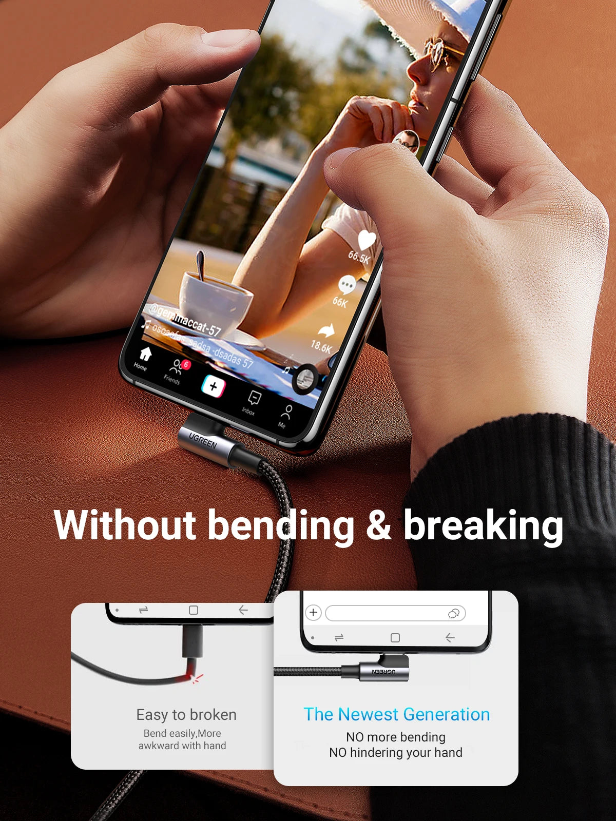 USLION Câble Magnétique USB Type C – Charge et Sync 3A